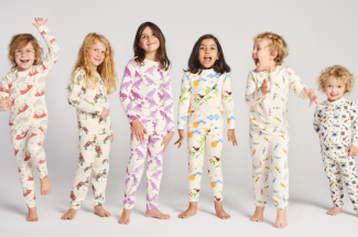 6 children wearing each design in the Great Full Jams collection