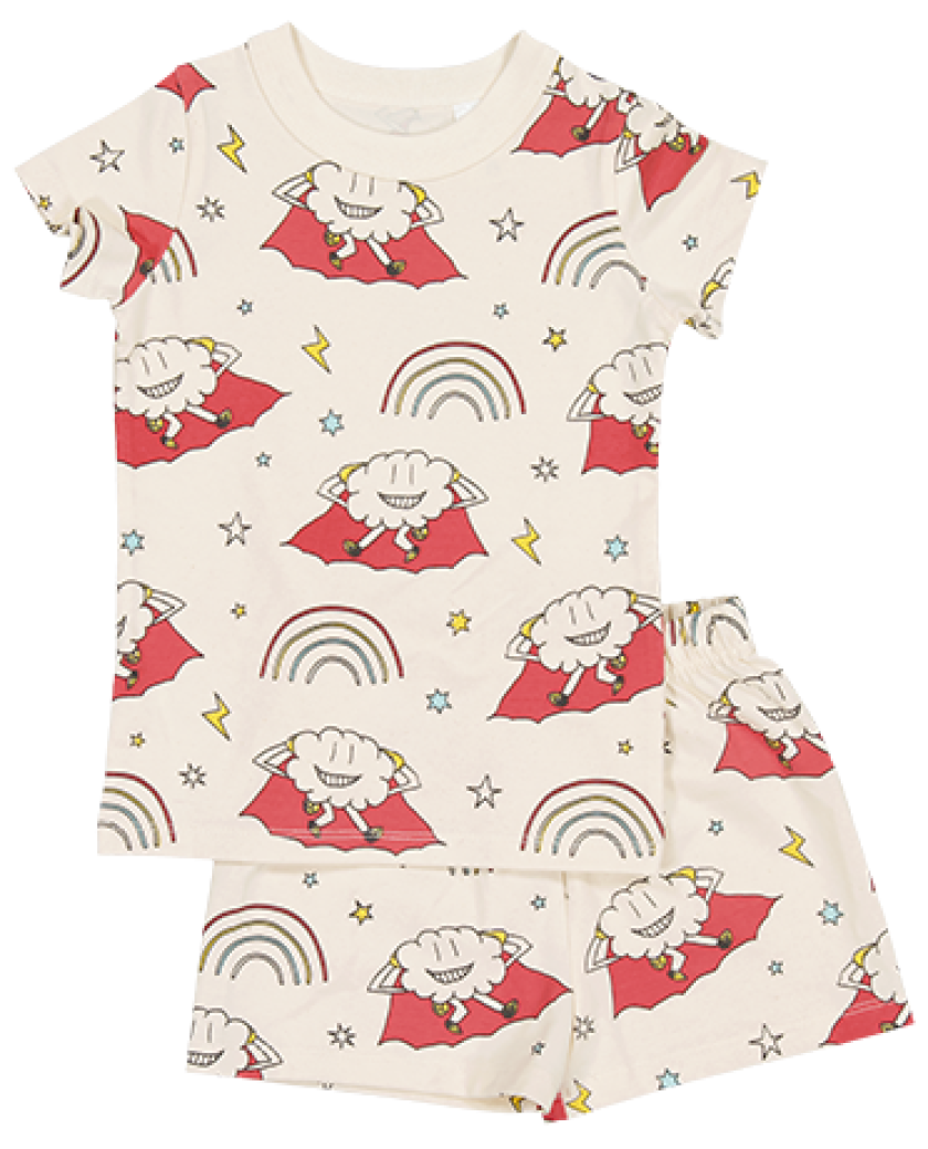 Anika Moa 'Super Cloud' Short Sleeve Pyjama Set for Cure Kids